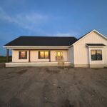 Front exterior of the Ross custom home under construction