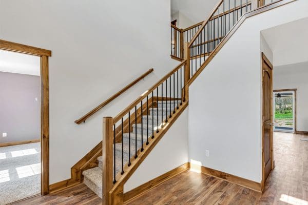 Two-story entry of customized Walnut Creek design.