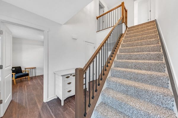 The Adams entry with immediate access to the floors that take you to the second floor.