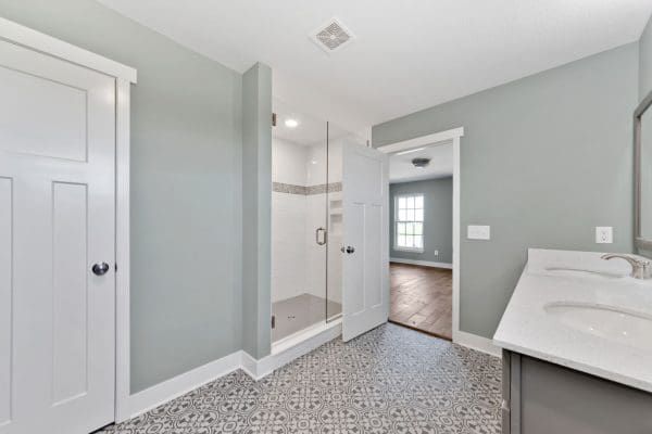 Owner's Bath in the Madison II with tile shower.