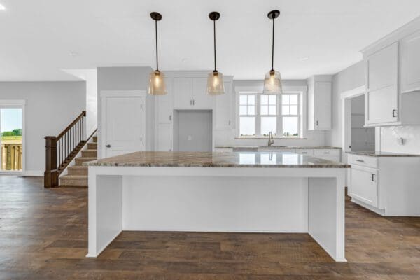Meadowbrook Kitchen with dolomite countertops and white cabinets.
