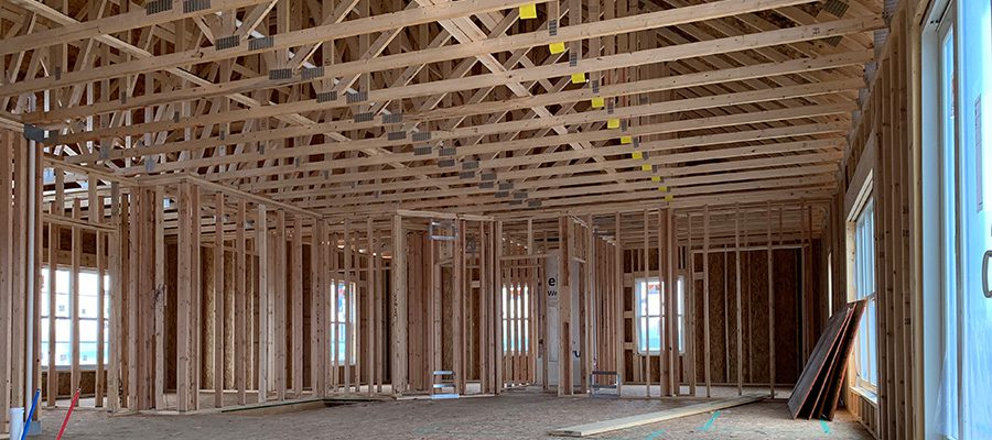 Image of Charles Pointe framing with 2x4 and 2x6 studs main photo image for the blog.